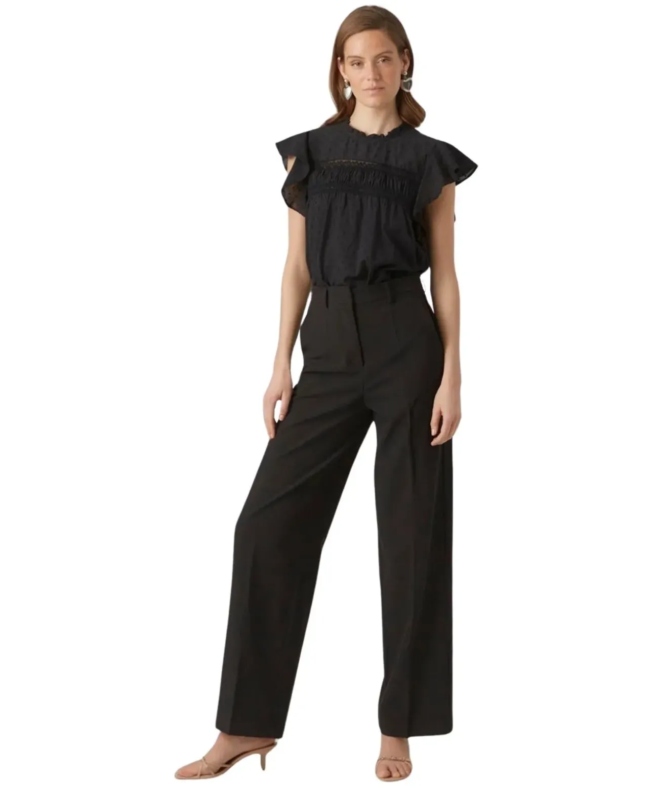 Vero Moda Blusenshirt Trine in Schwarz