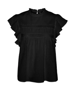 Vero Moda Blusenshirt Trine in Schwarz