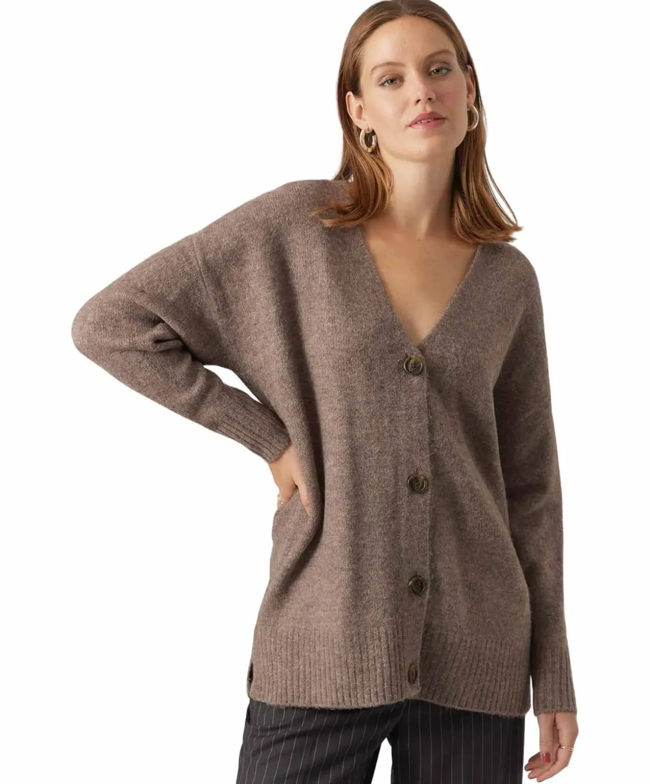 Vero Moda Cardigan Lefile aus Strick in Hellbraun