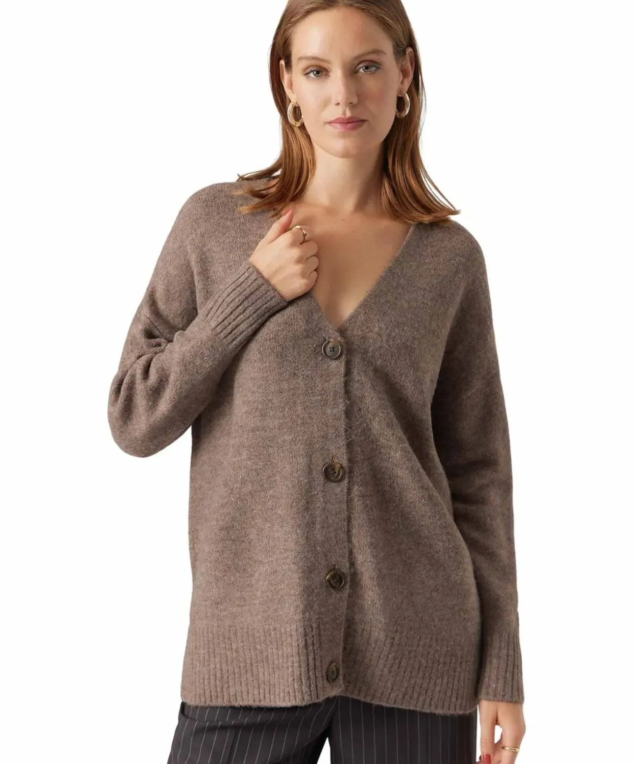 Vero Moda Cardigan Lefile aus Strick in Hellbraun