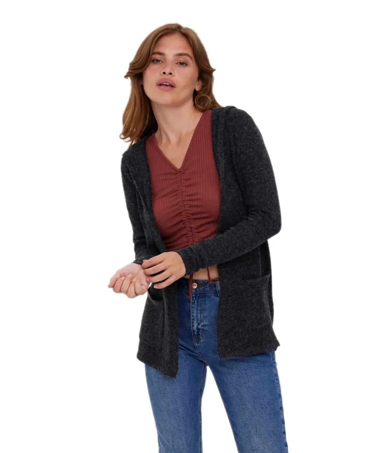 Vero Moda Cardigan Oversize Doffy mit Kapuze