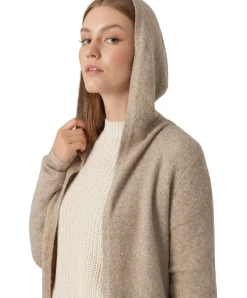 Vero Moda Cardigan Oversize Doffy in Braun mit Kapuze