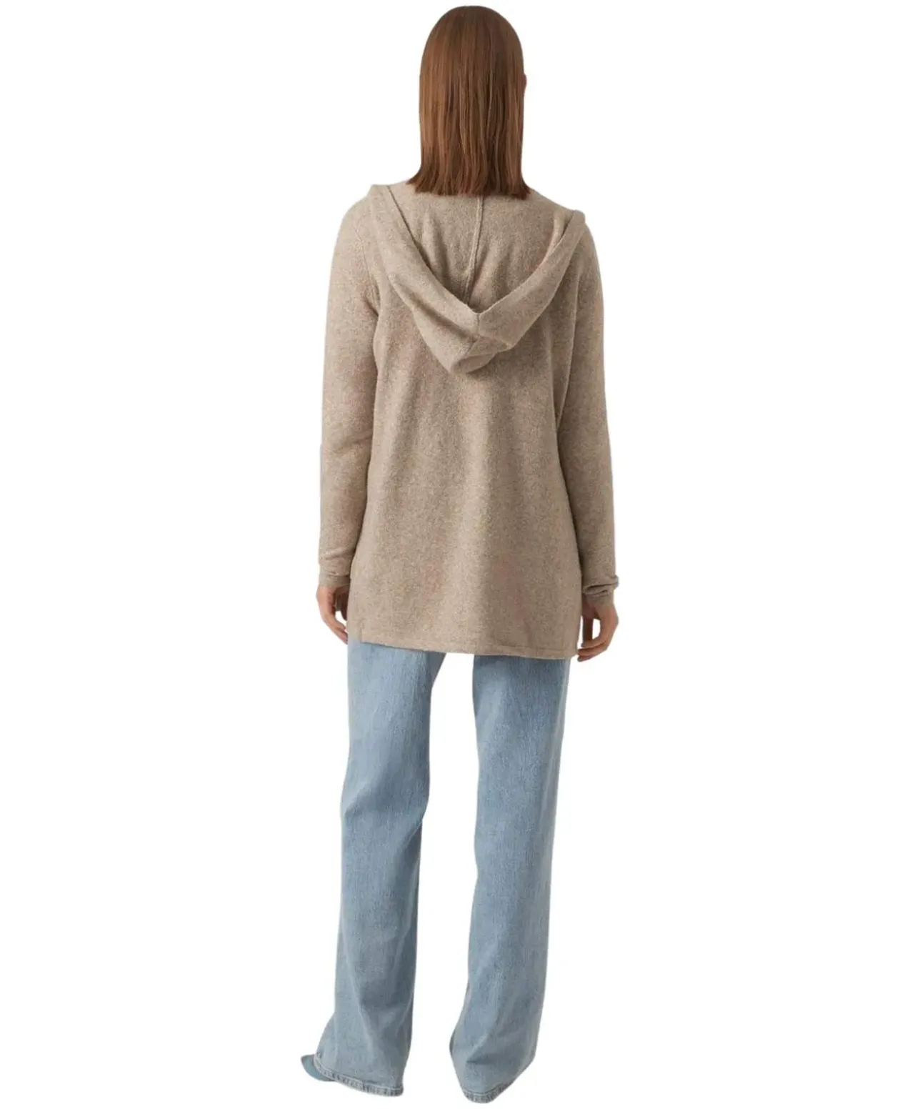 Vero Moda Cardigan Oversize Doffy in Braun mit Kapuze