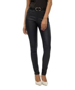 Vero Moda Coated Jeans Skinny Fit Seven in Schwarz