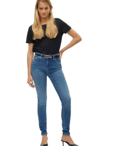 Vero Moda Damen Jeans Slim Fit LUX in blue Indigo