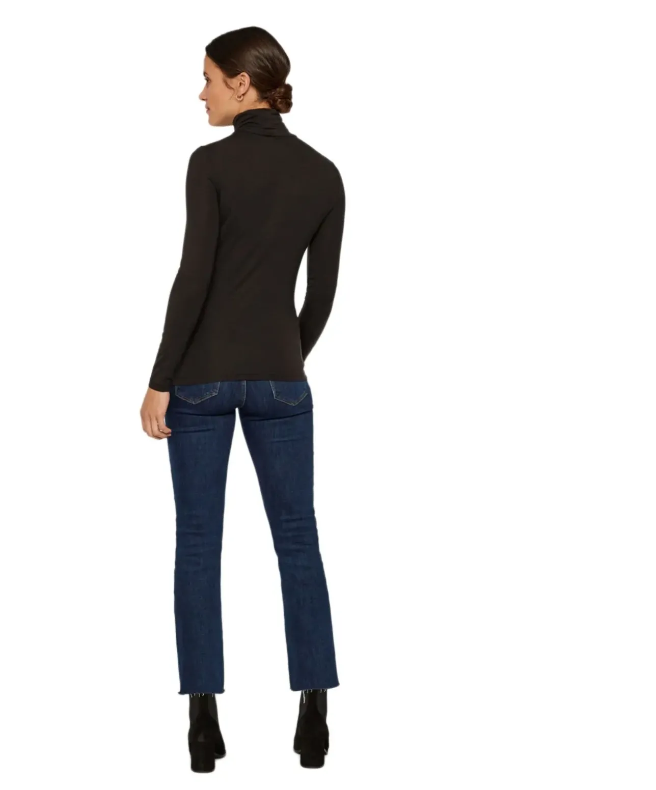Vero Moda Damen Rollkragenpullover AVA in Schwarz