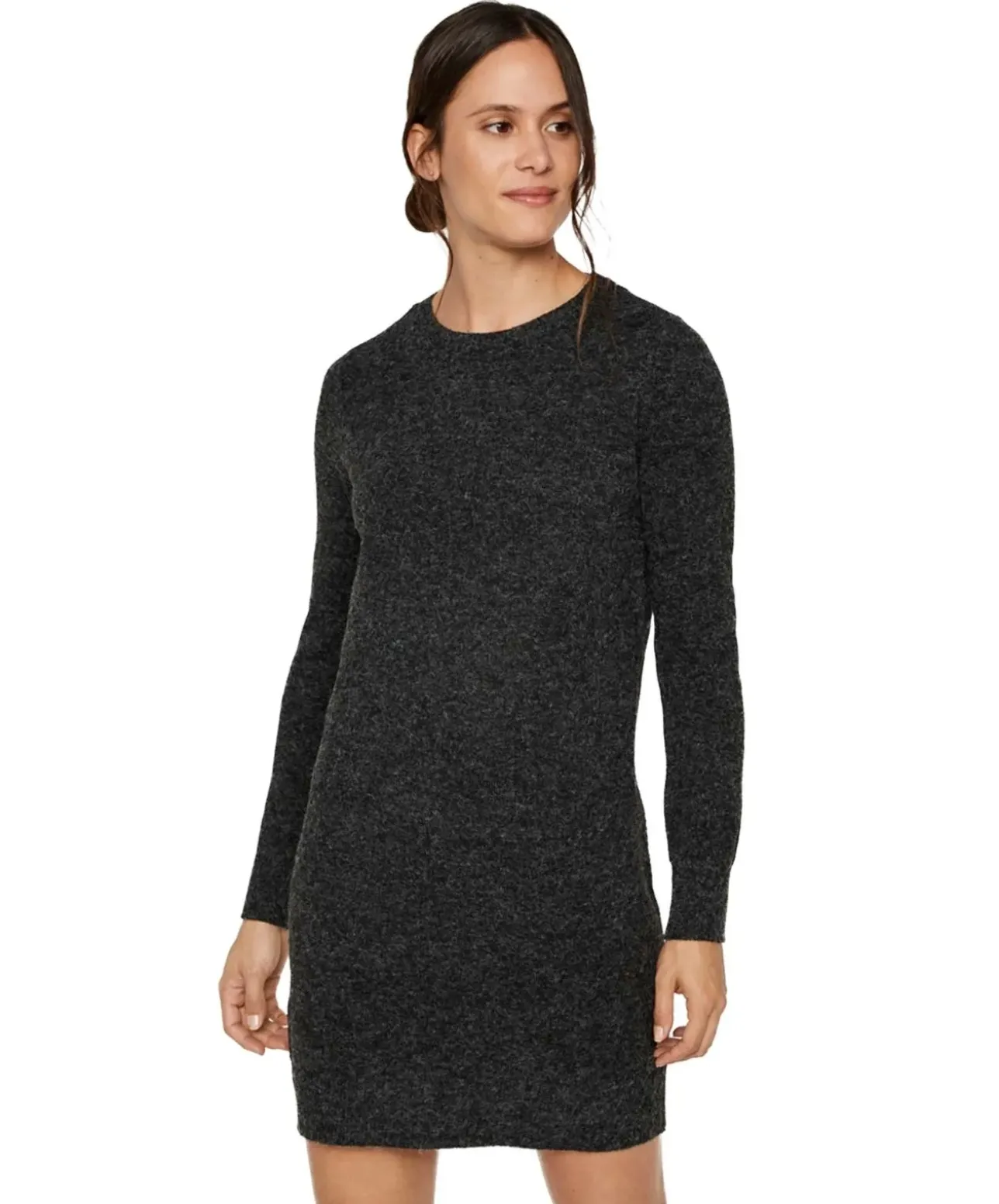 Vero Moda Damen Strickkleid Doffy mit Langarm in Schwarz