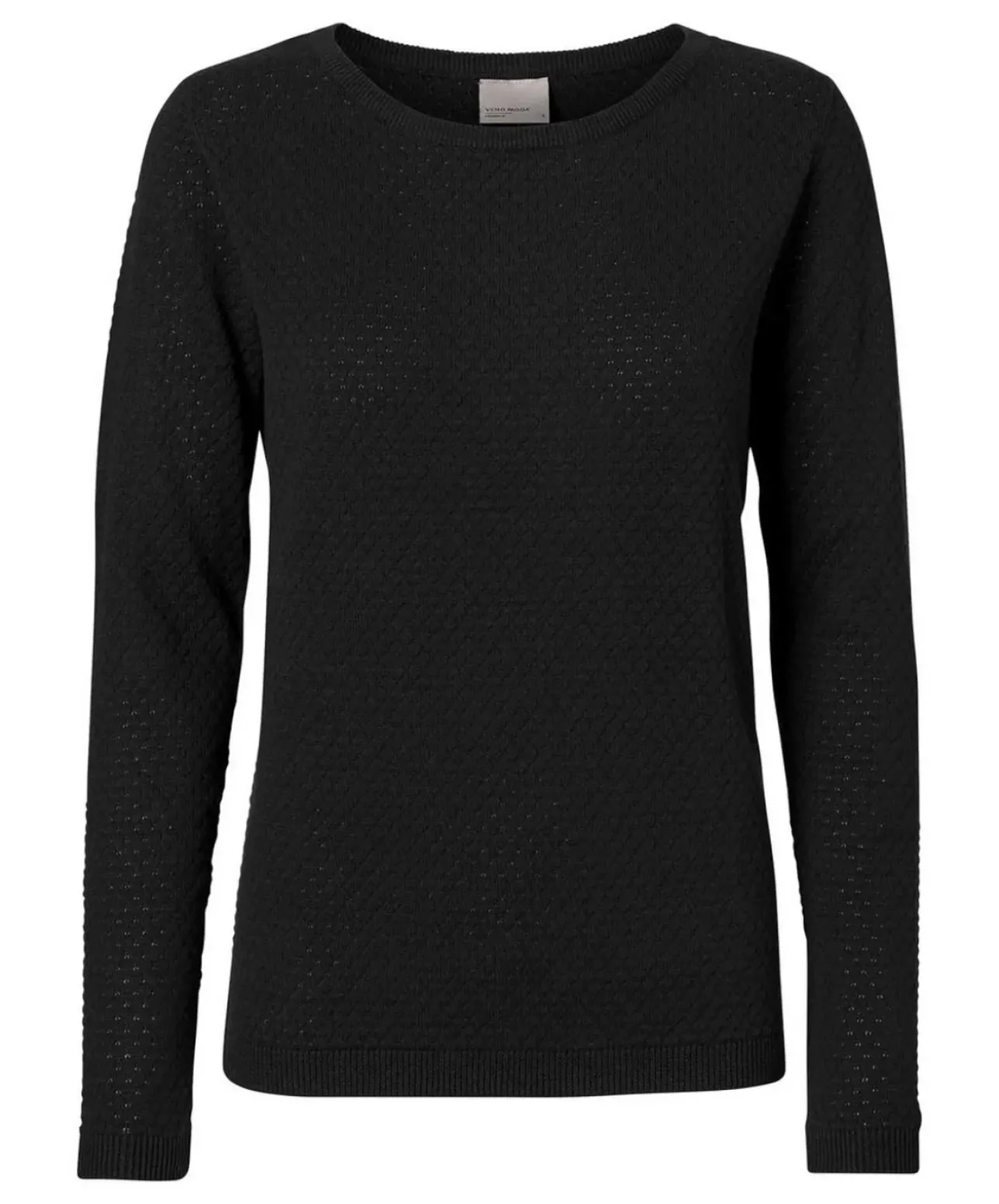 Vero Moda Damen Strukturpullover Care in Schwarz