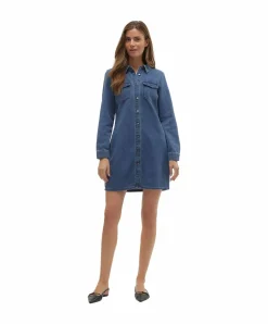 Vero Moda Denim-Kleid Jennie in Stone-Waschung
