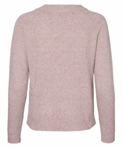 Vero Moda Doffy - Rosa Strickpullover mit Rundhals