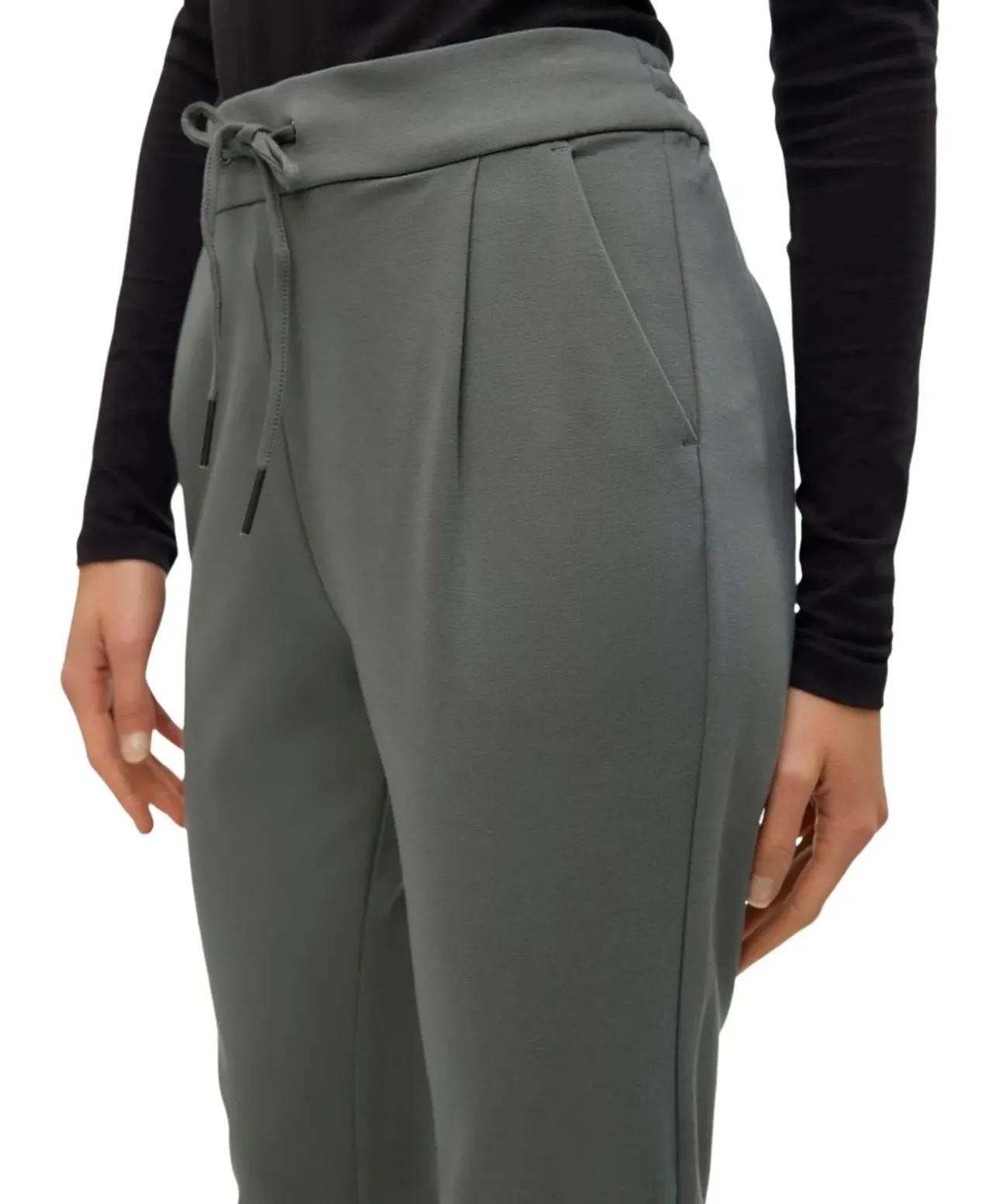 Vero Moda Eva Hose mit mittlerer Taille in Grün