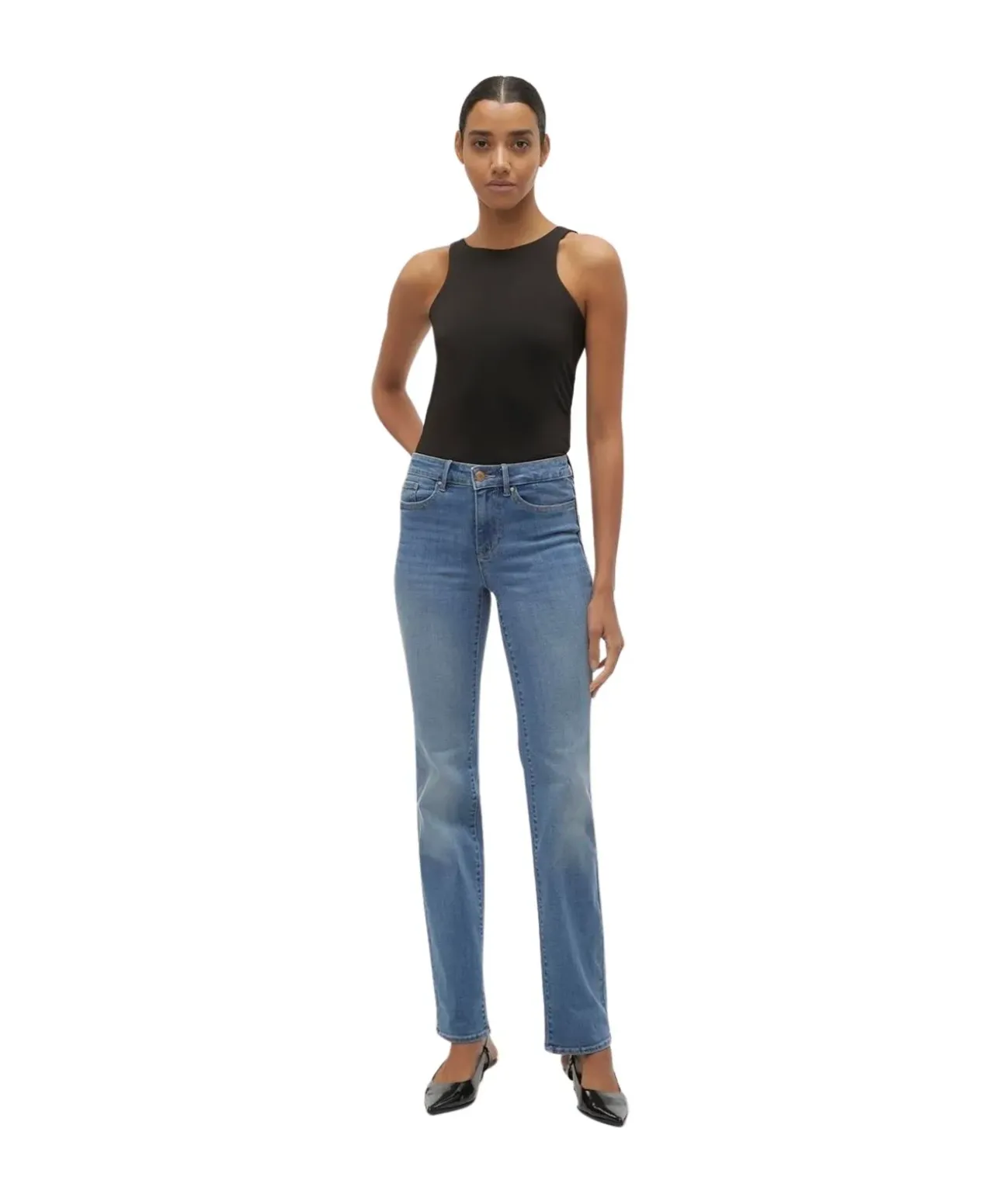Vero Moda Flash Jeans Straight in Mittelblau