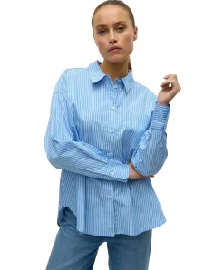 Vero Moda Hemdbluse Parina mit Stilfaktor in Blau