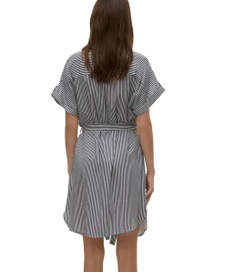 VERO MODA Hemdblusenkleid mit Streifenmuster