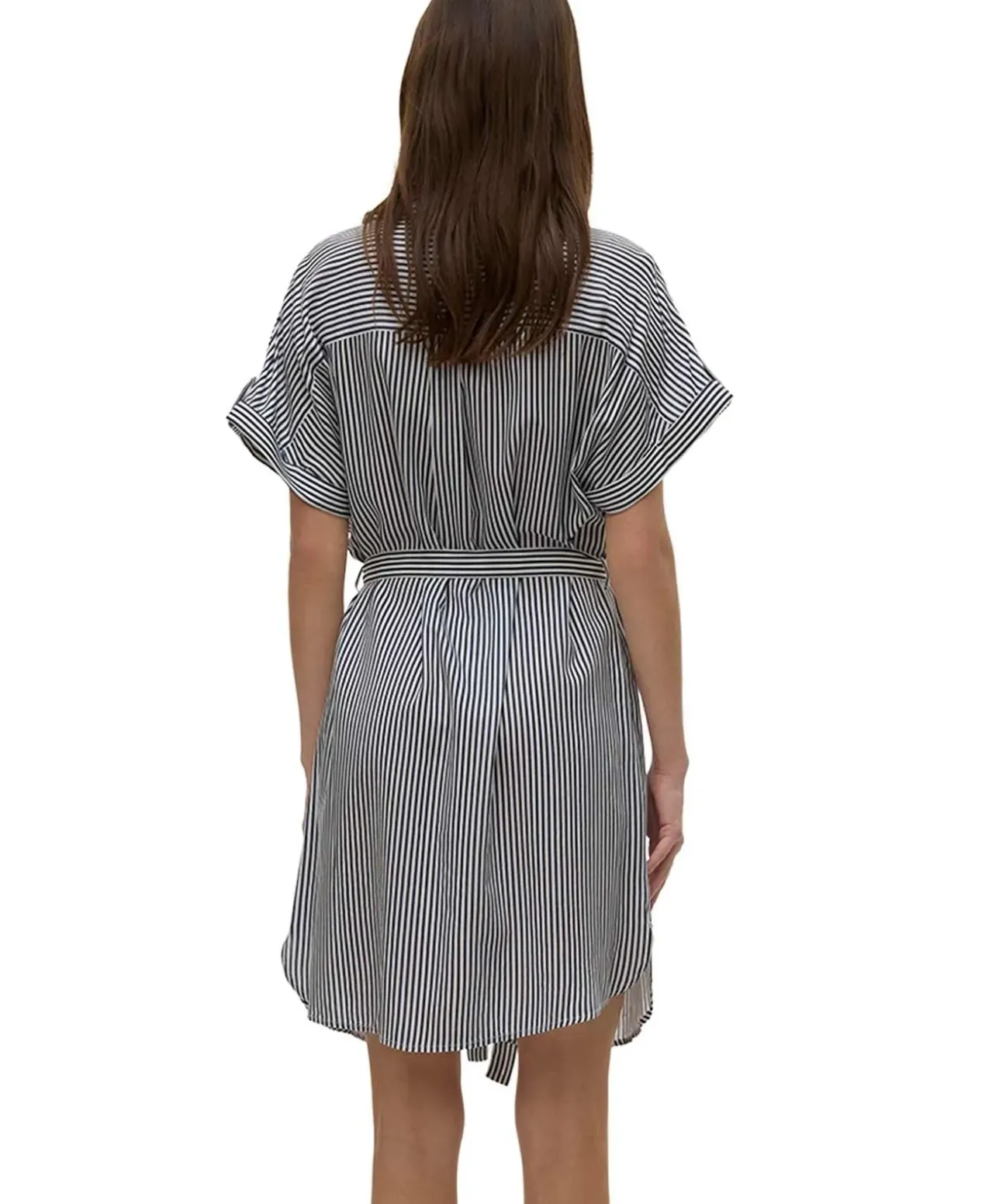 VERO MODA Hemdblusenkleid mit Streifenmuster