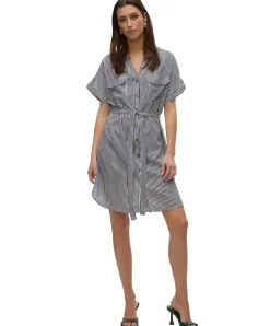 VERO MODA Hemdblusenkleid mit Streifenmuster