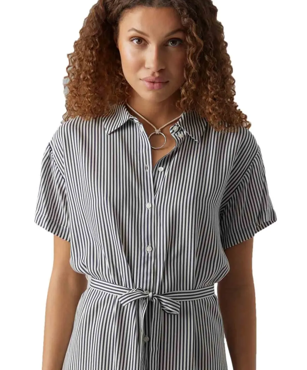 Vero Moda Hemdkleid Bumby mit Gürtel in der Taille