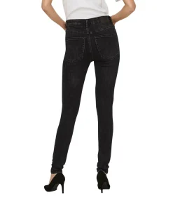 Vero Moda High Waist Skinny Jeans Loa in Black Used