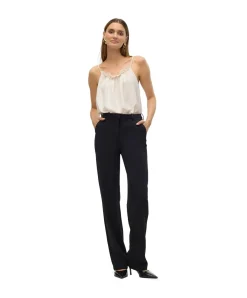 Vero Moda Hose Maya mit Straight Leg in Schwarz