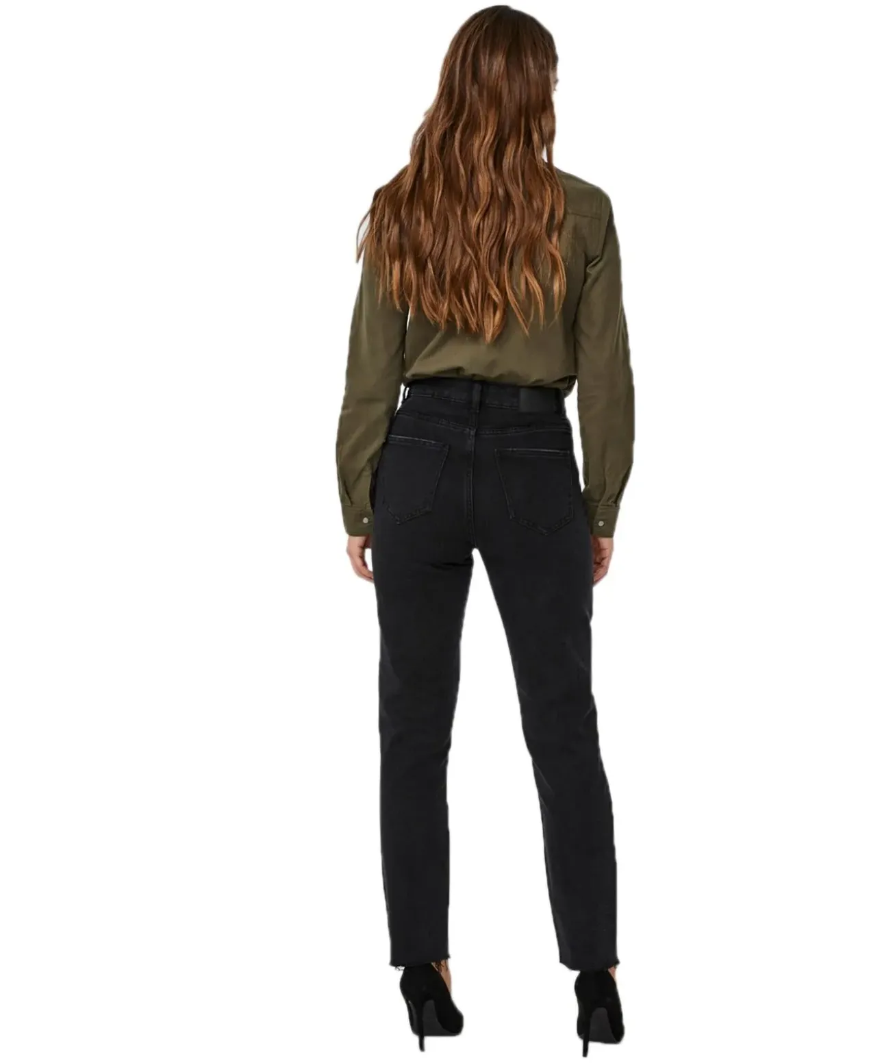Vero Moda Jeans Mom Brenda in Schwarz mit Bio-Baumwolle