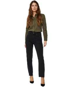 Vero Moda Jeans Mom Brenda in Schwarz mit Bio-Baumwolle