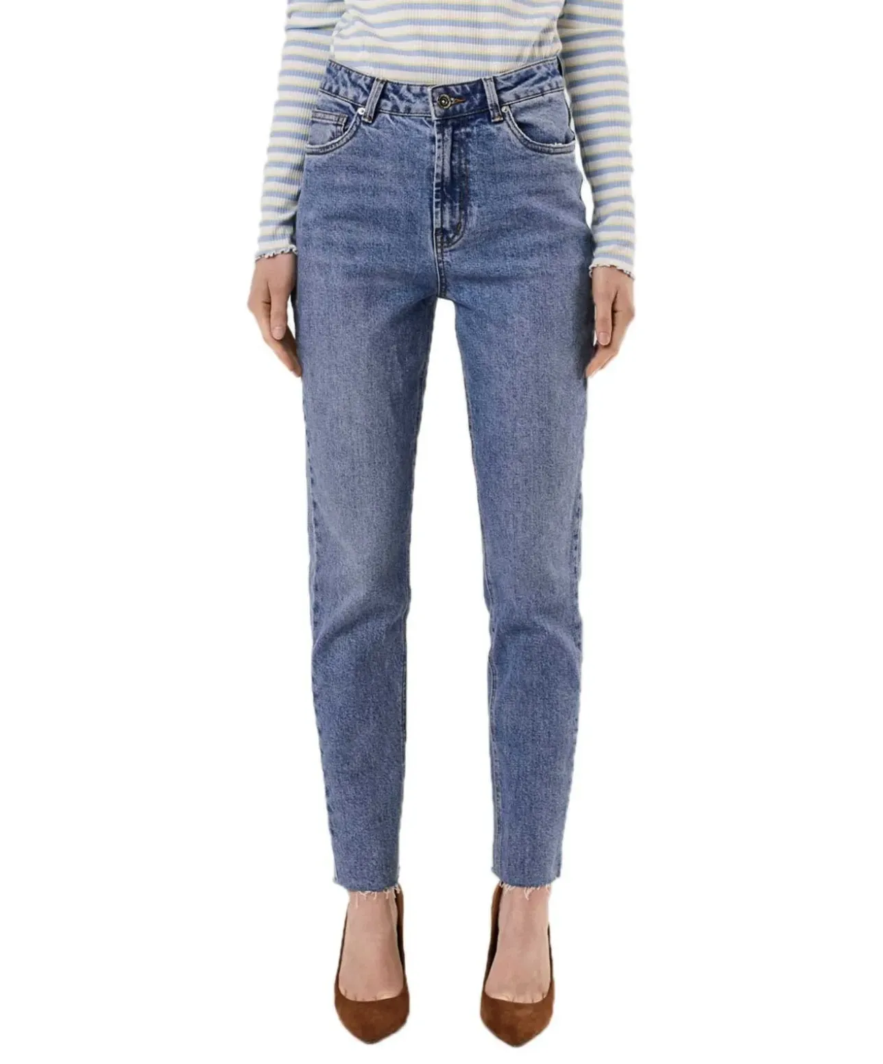 Vero Moda Jeans Mom Fit Brenda aus hellem Indigo