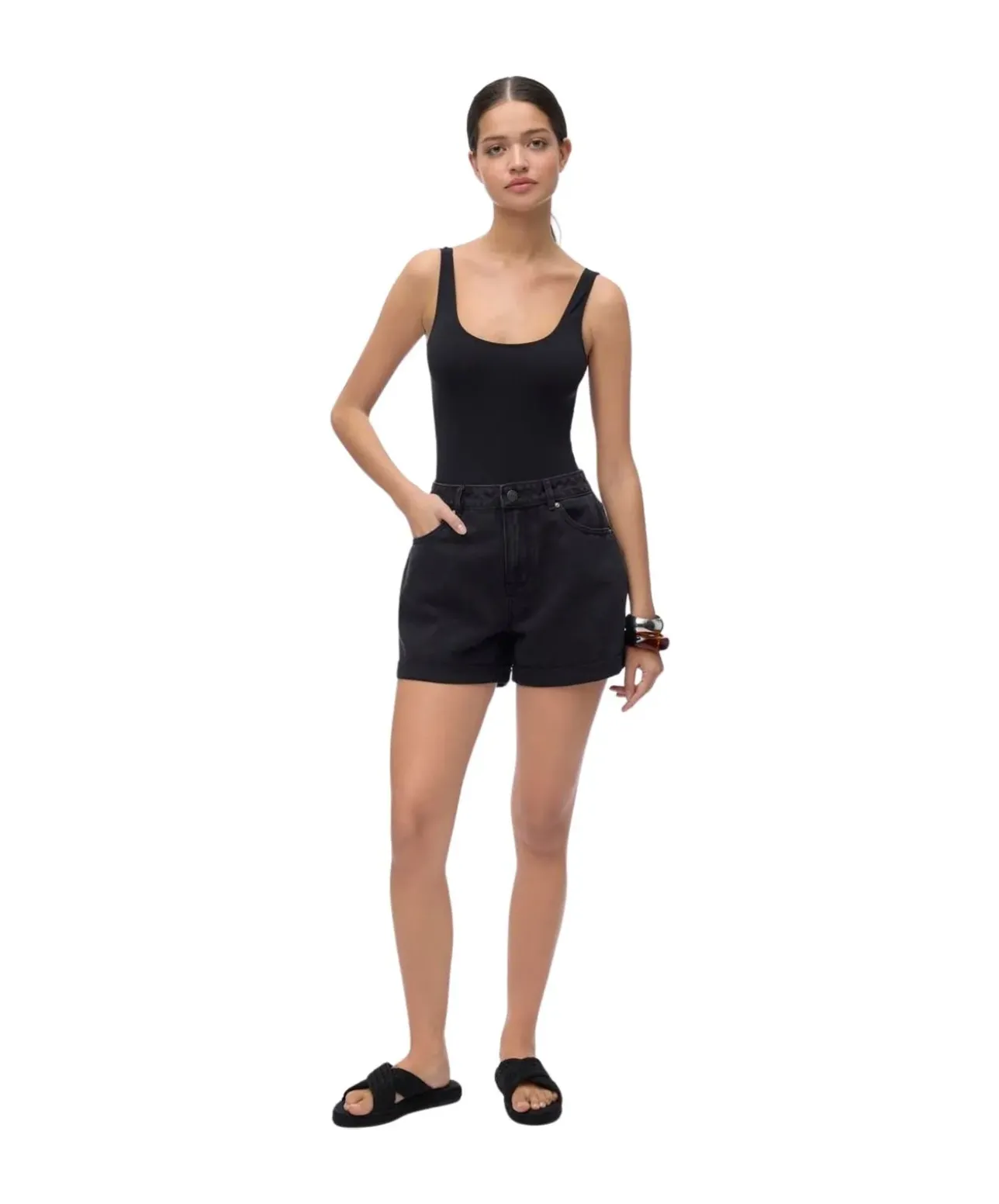 Vero Moda Jeans Shorts Zuri in Schwarz