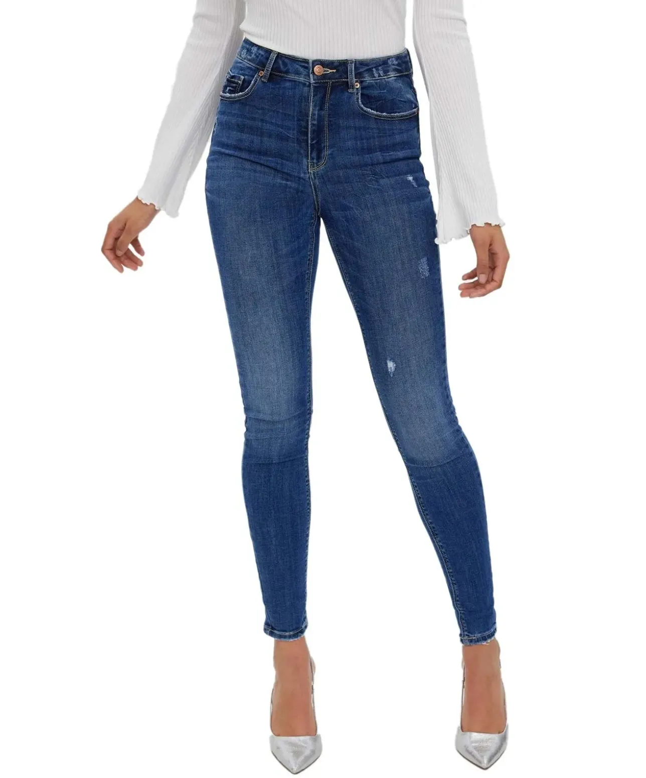 Vero Moda Jeans Skinny High Waist Sophia in Mittelblau