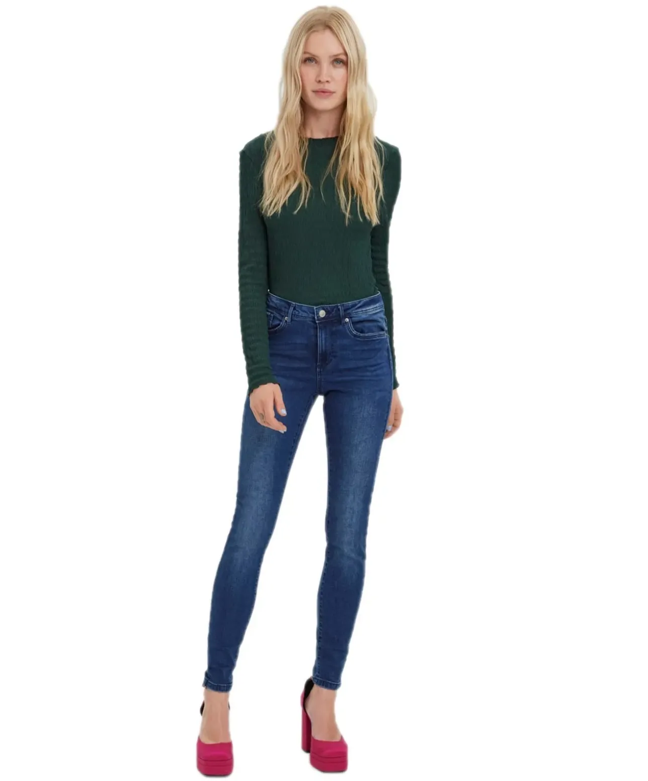 Vero Moda Jeans Skinny Tanya in innovativer Used-Optik