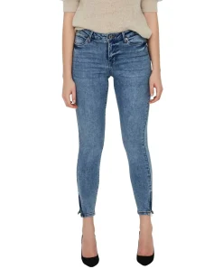 Vero Moda Jeans Slim Fit Tilde in hellblau mit Ankle Zip