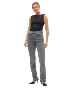 Vero Moda Jeans Tessa in Grau mit Straight Fit