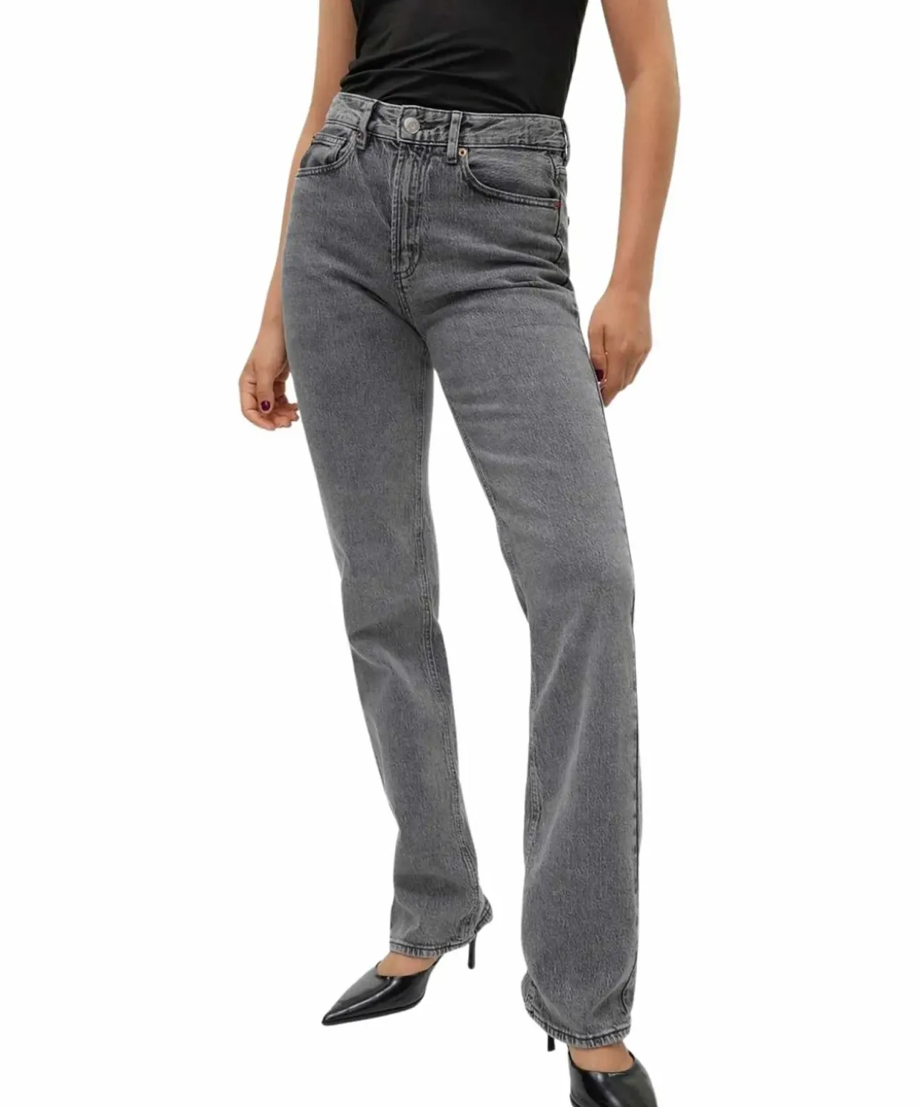 Vero Moda Jeans Tessa in Grau mit Straight Fit