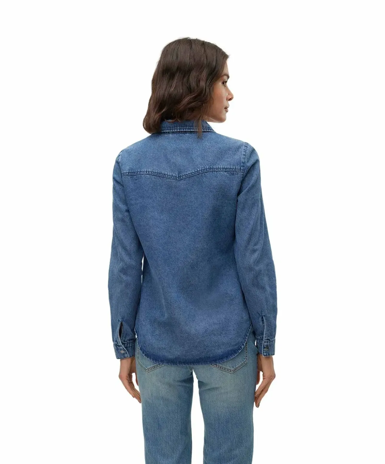 Vero Moda Jeanshemd Jennie in indigoblauer Waschung