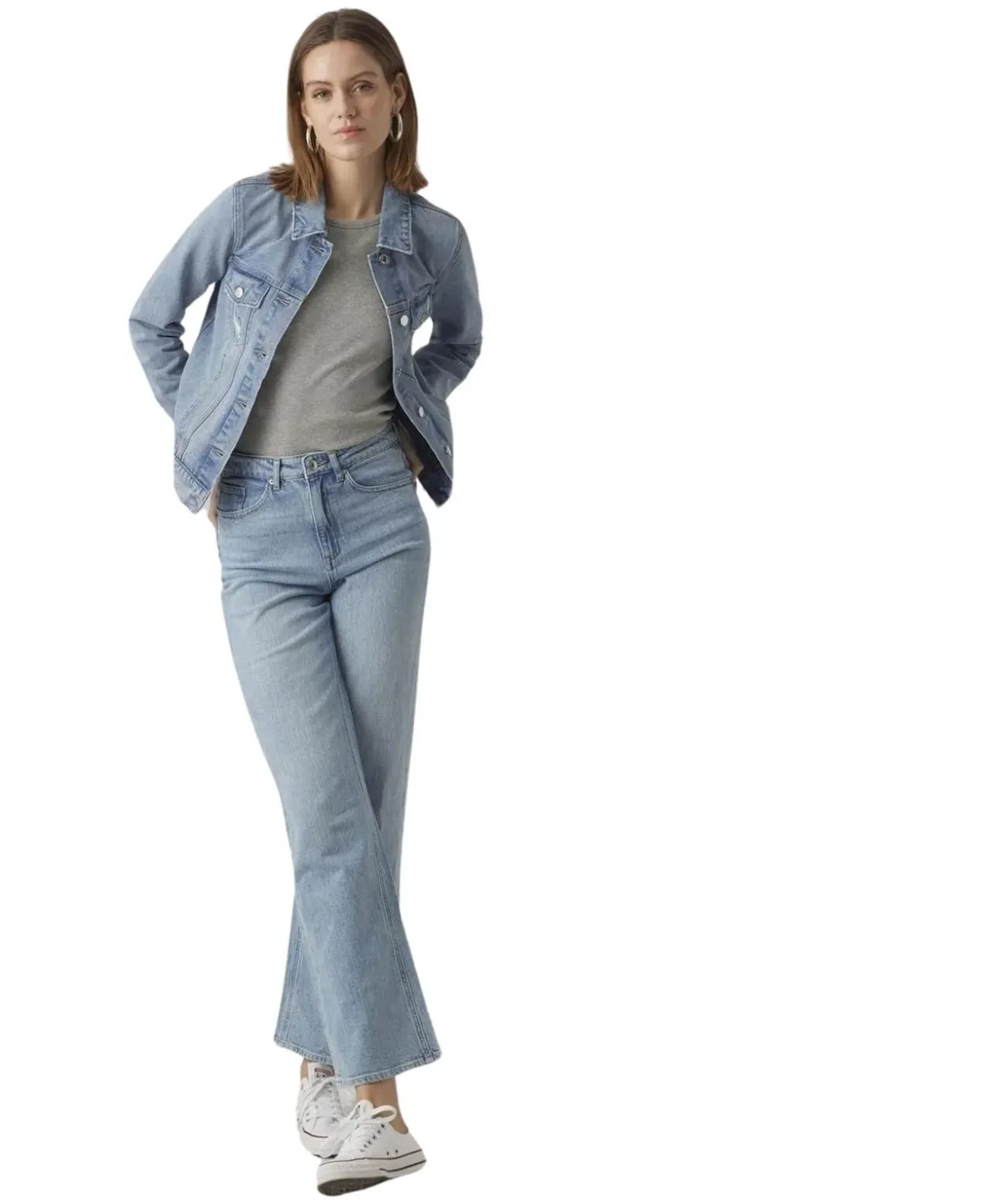 Vero Moda Jeansjacke Orica in hellblauer Waschung