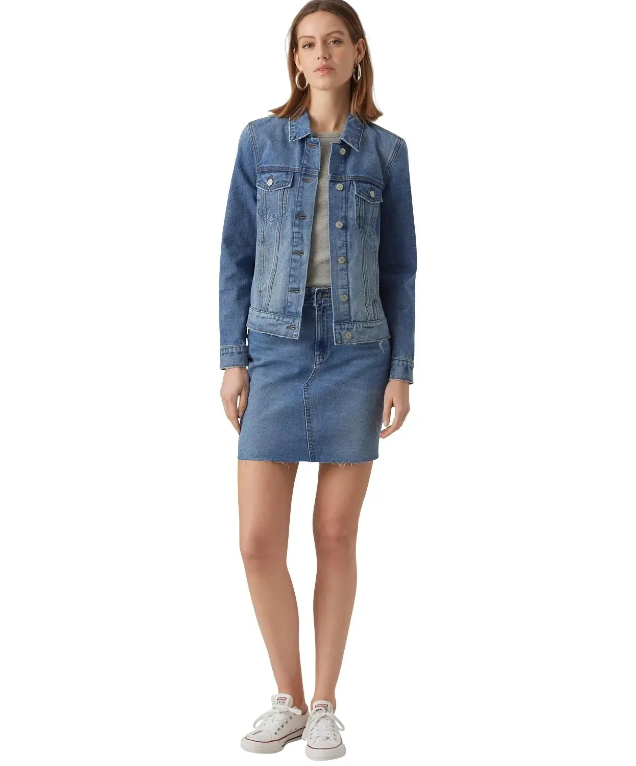 Vero Moda Jeansjacke Orica in mittelblauer Waschung