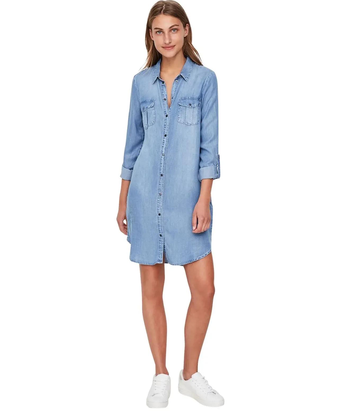Vero Moda Jeanskleid Silla in hellblauem Light Blue
