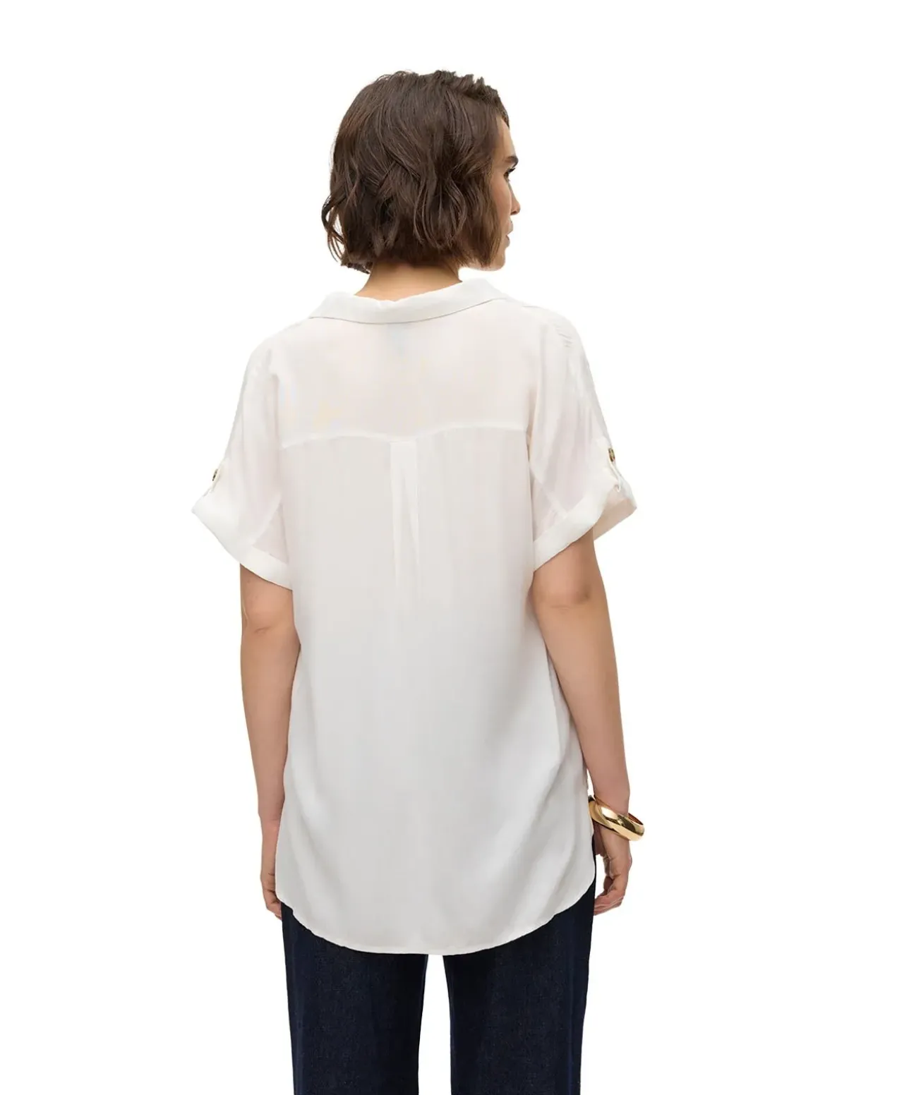 Vero Moda Kurzarmbluse Bumby in Weiß