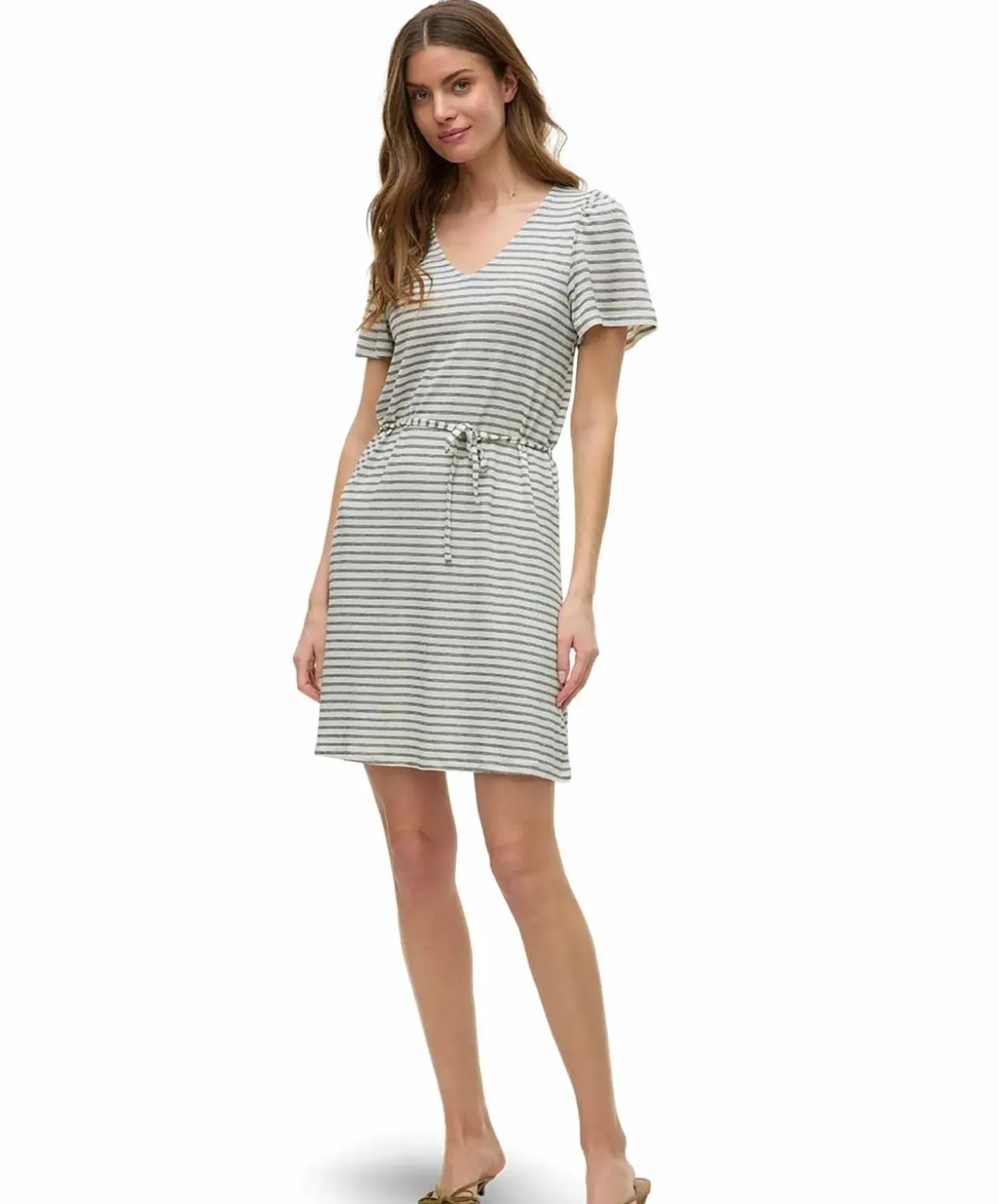 Vero Moda Kurzkleid Gina mit Halbarm und Streifenmuster