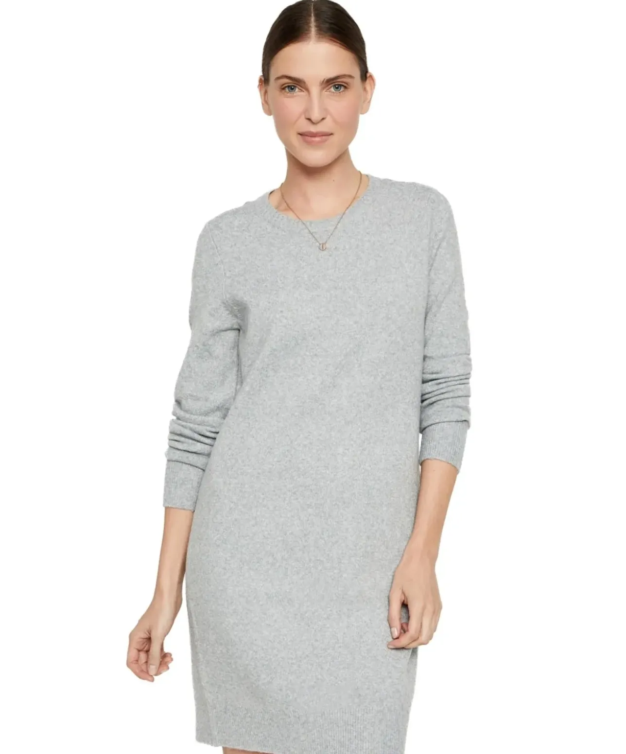 Vero Moda Langarm Strickkleid Doffy in Hellgau