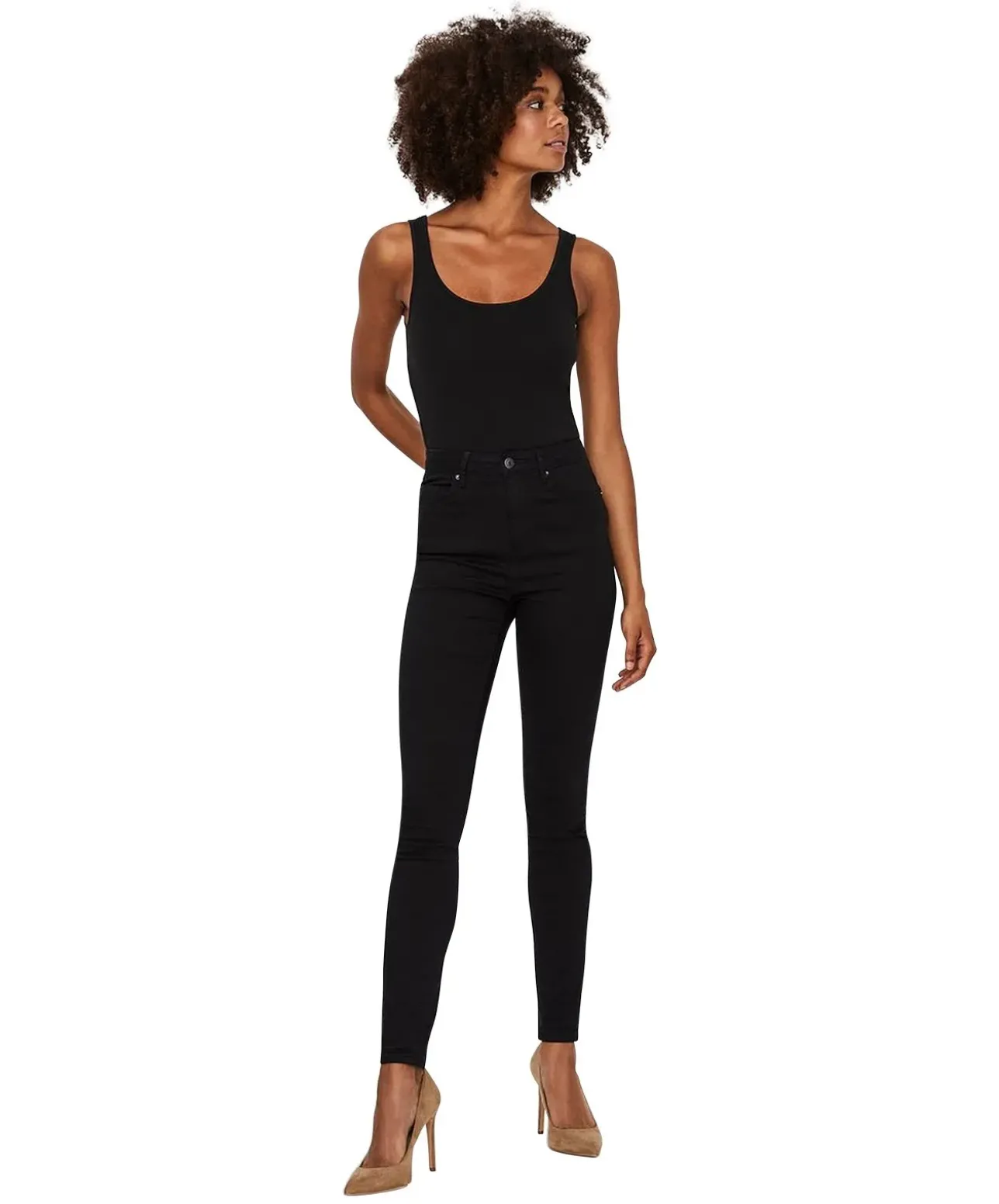 Vero Moda Langes Tank-Top Maxi in schwarzem Black