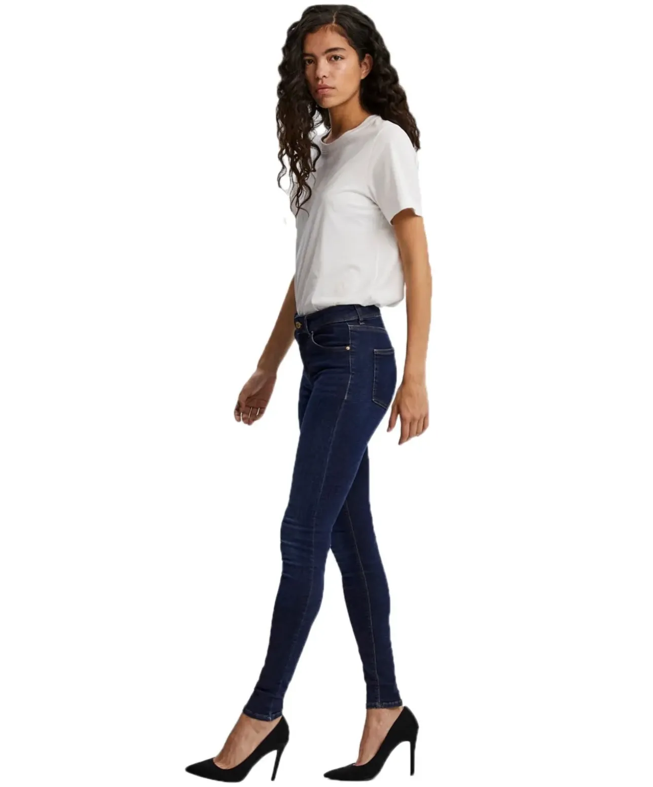 Vero Moda Lux Jeans Slim Fit in Dark Blue Färbung