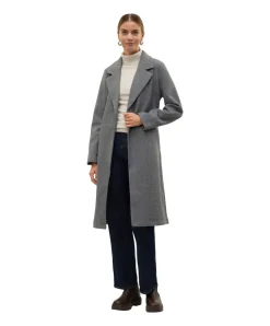 Vero Moda Mantel Fortuneaya mit Gürtel in Grau