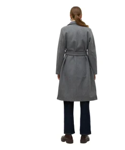 Vero Moda Mantel Fortuneaya mit Gürtel in Grau