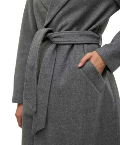 Vero Moda Mantel Fortuneaya mit Gürtel in Grau