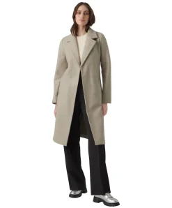 Vero Moda Mantel Fortuneaya in Hellbraun mit Reverskragen