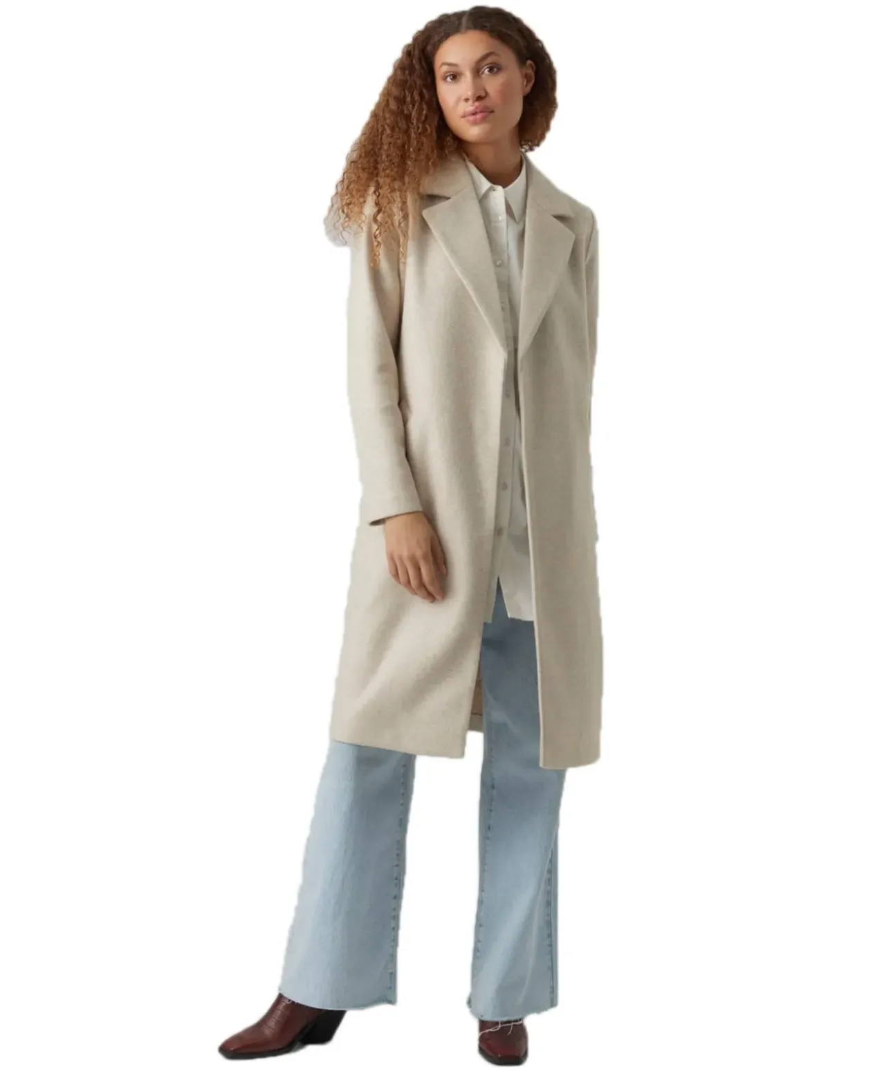 Vero Moda Mantel Fortuneaya mit Gürtel mit Reverskragen