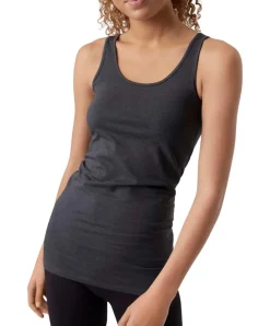 Vero Moda Maxi - Dunkelgraues Langes Trägershirt aus Jersey