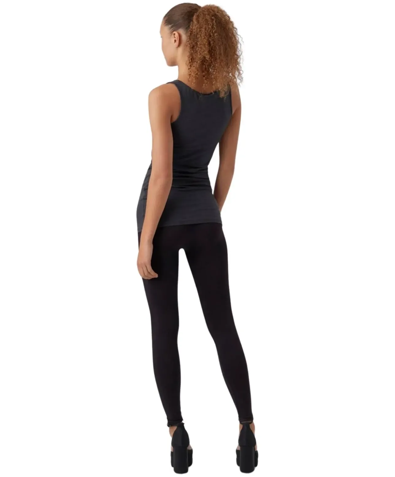 Vero Moda Maxi - Dunkelgraues Langes Trägershirt aus Jersey
