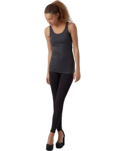 Vero Moda Maxi - Dunkelgraues Langes Trägershirt aus Jersey