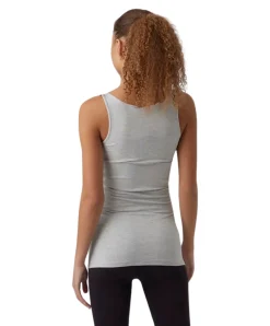 Vero Moda Maxi - Graues Langes Trägershirt aus leichtem Jersey